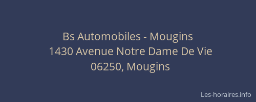 Bs Automobiles - Mougins