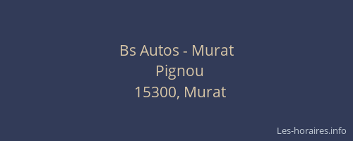 Bs Autos - Murat
