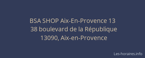 BSA SHOP Aix-En-Provence 13