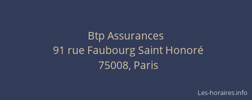 Btp Assurances