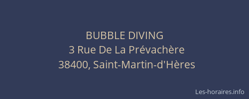 BUBBLE DIVING