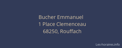 Bucher Emmanuel