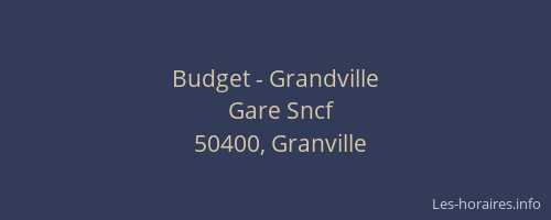 Budget - Grandville