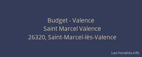 Budget - Valence