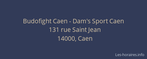 Budofight Caen - Dam's Sport Caen