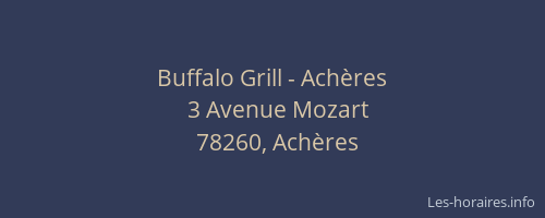 Buffalo Grill - Achères