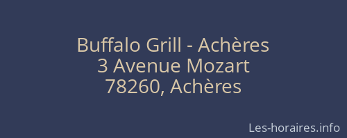 Buffalo Grill - Achères