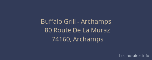 Buffalo Grill - Archamps