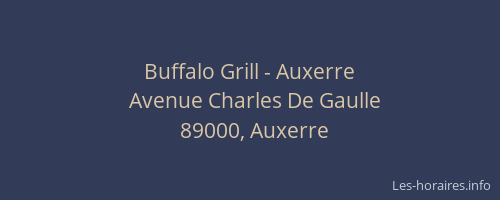 Buffalo Grill - Auxerre