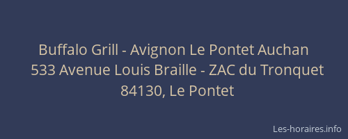 Buffalo Grill - Avignon Le Pontet Auchan
