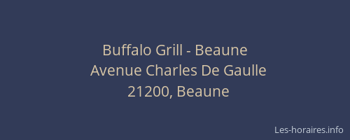 Buffalo Grill - Beaune