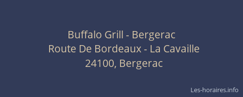Buffalo Grill - Bergerac