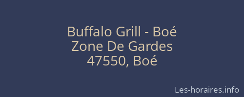 Buffalo Grill - Boé