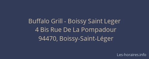 Buffalo Grill - Boissy Saint Leger