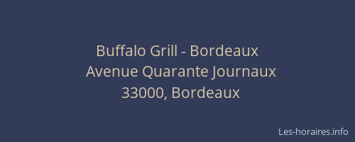 Buffalo Grill - Bordeaux