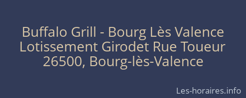 Buffalo Grill - Bourg Lès Valence