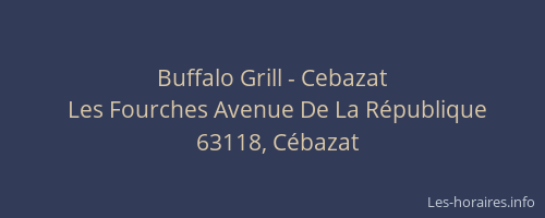 Buffalo Grill - Cebazat
