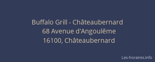 Buffalo Grill - Châteaubernard