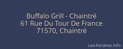 Buffalo Grill - Chaintré