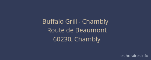 Buffalo Grill - Chambly