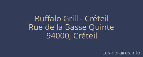 Buffalo Grill - Créteil