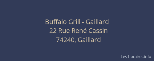 Buffalo Grill - Gaillard