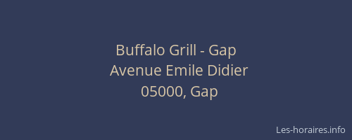 Buffalo Grill - Gap