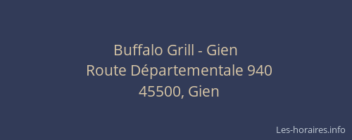 Buffalo Grill - Gien