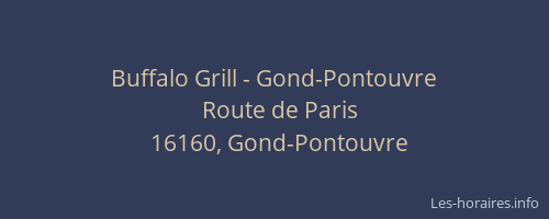 Buffalo Grill - Gond-Pontouvre