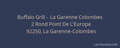 Buffalo Grill -  La Garenne Colombes