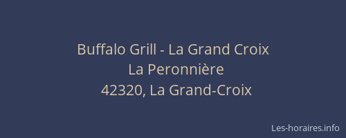 Buffalo Grill - La Grand Croix