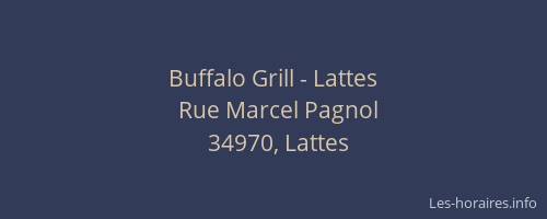 Buffalo Grill - Lattes