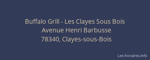 Buffalo Grill - Les Clayes Sous Bois