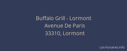 Buffalo Grill - Lormont