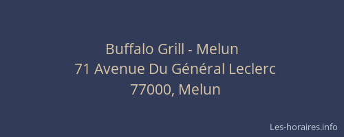 Buffalo Grill - Melun