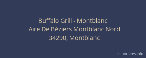 Buffalo Grill - Montblanc