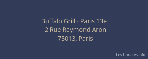 Buffalo Grill - Paris 13e