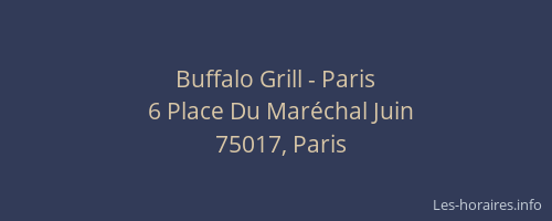 Buffalo Grill - Paris