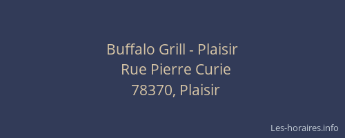 Buffalo Grill - Plaisir
