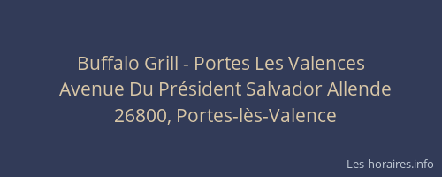 Buffalo Grill - Portes Les Valences