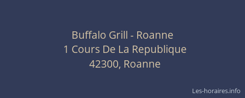 Buffalo Grill - Roanne