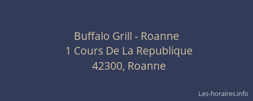 Buffalo Grill - Roanne