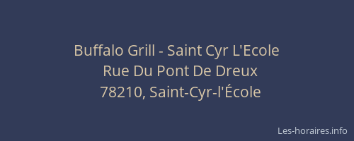 Buffalo Grill - Saint Cyr L'Ecole
