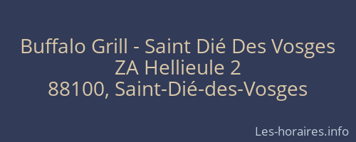 Buffalo Grill - Saint Dié Des Vosges