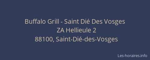 Buffalo Grill - Saint Di&eacute; Des Vosges