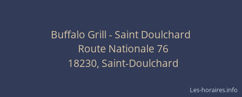 Buffalo Grill - Saint Doulchard