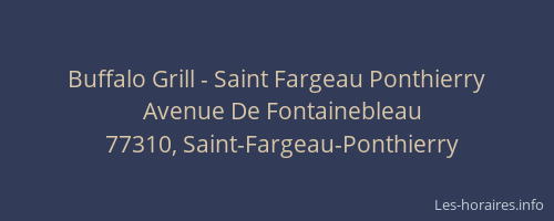 Buffalo Grill - Saint Fargeau Ponthierry