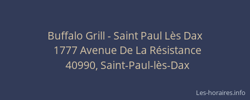 Buffalo Grill - Saint Paul Lès Dax