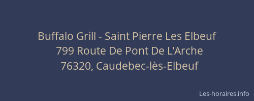 Buffalo Grill - Saint Pierre Les Elbeuf