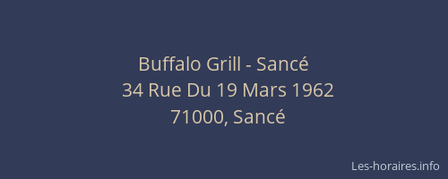 Buffalo Grill - Sancé